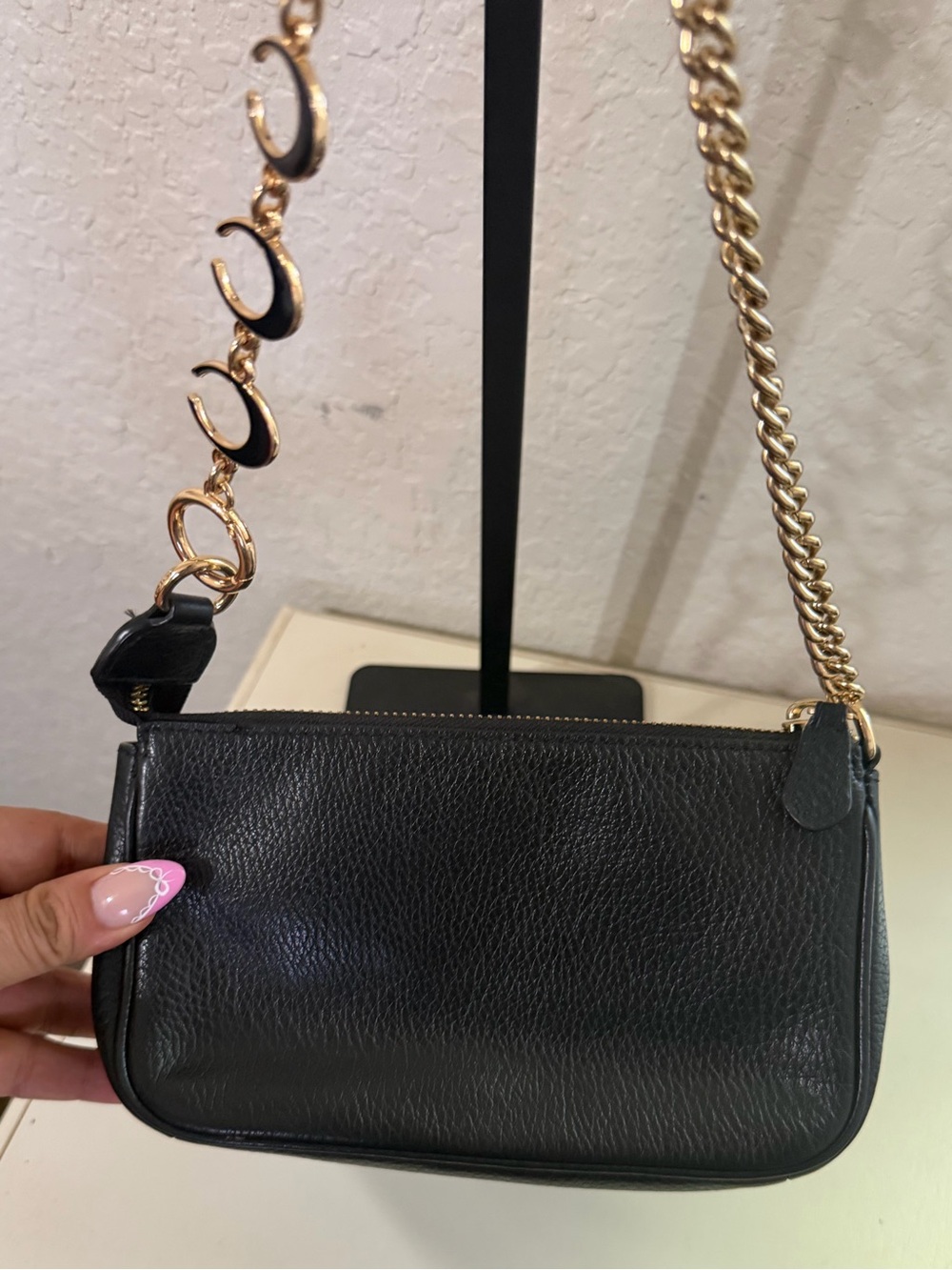 Coach Black Pebbled Leather Mini Bag - Picture 3 of 4